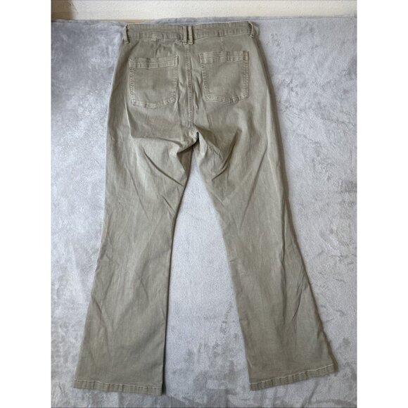 Pistola Size 32 Khaki Utility Patch Pocket Flare Leg Pants - Picture 9 of 12